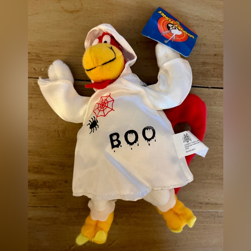 Looney Tunes Foghorn Leghorn 2002 Ghost Halloween Plush Tag Ghost Boo Nanco